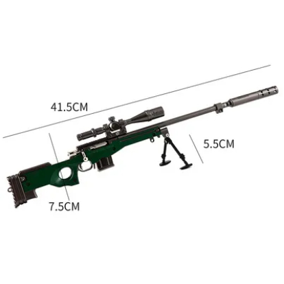 Mô hình PUBG AWM trưng bày dài 20 cm có tặng kèm giá đỡ