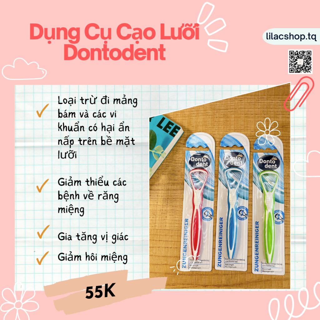 Dụng Cụ Cạo Lưỡi Dontodent - Hàng Đức