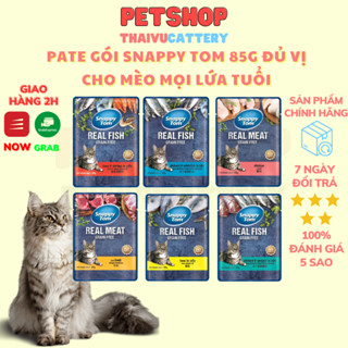 Pate gói SNAPPY TOM 85g Đủ Vị cho mèo mọi lứa tuổi nhập Thái Lan chuẩn hàng công ty chính hãng