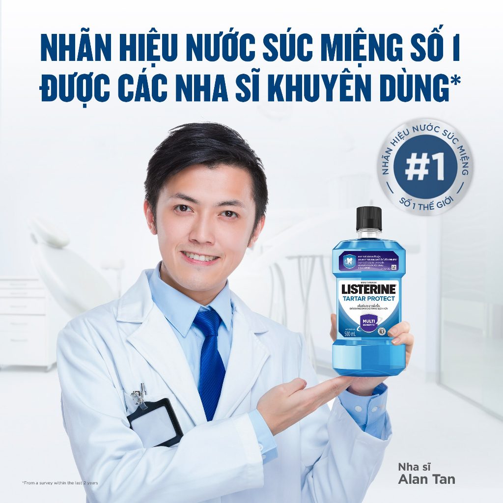 Nước Súc Miệng Ngăn Ngừa Mảng Bám Listerine Tartar Protection 500ml