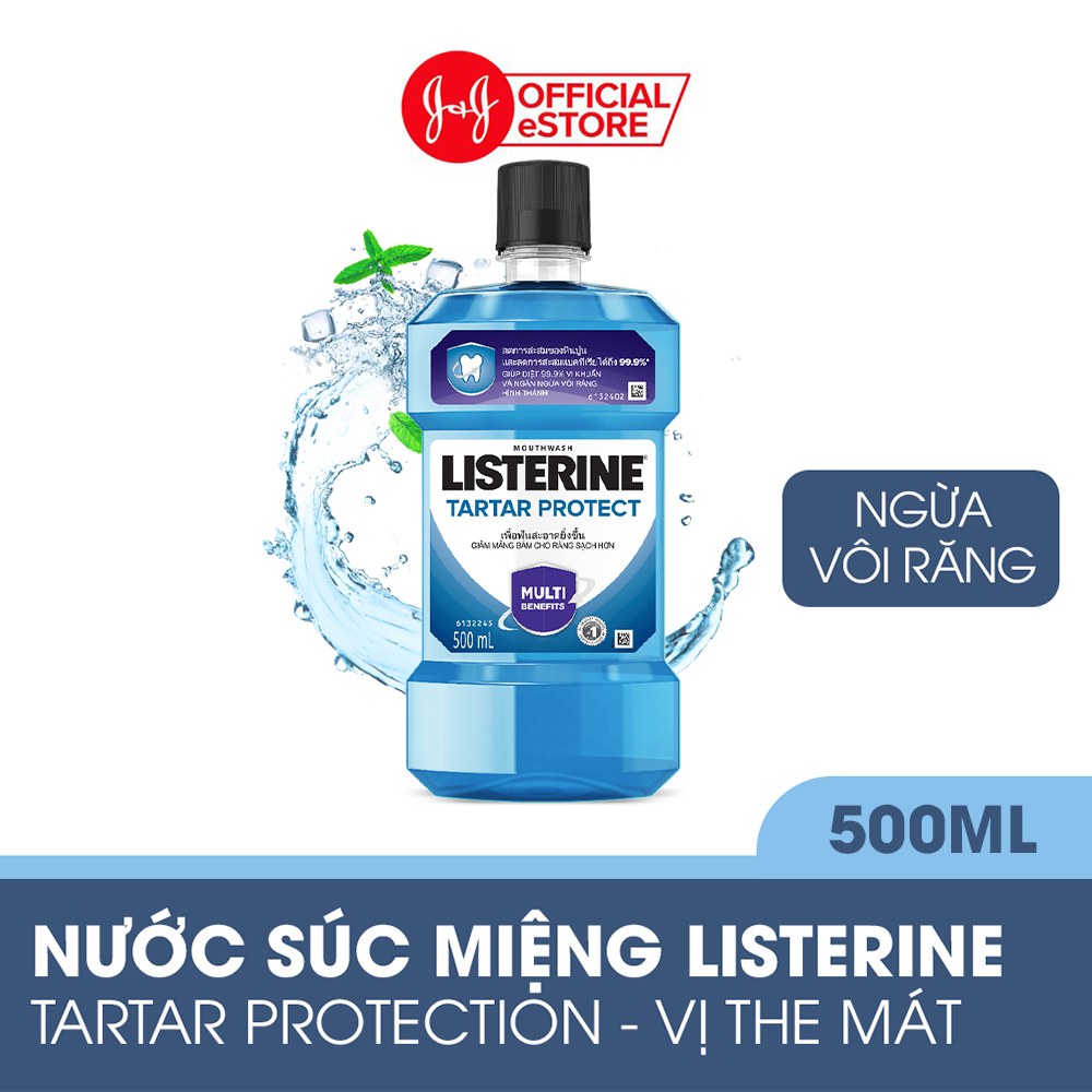 Nước Súc Miệng Ngăn Ngừa Mảng Bám Listerine Tartar Protection 500ml