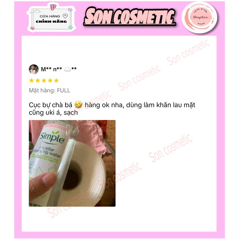 Khăn tẩy trang cuộn túi ANIMERRY COTTON sẵn hàng