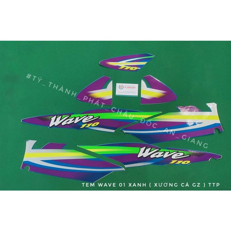 Tem Wave 2001 Xanh ĐB ( Xương cá GZ ) ( 1 Bộ )