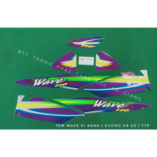 Tem wave 2001 xanh đb