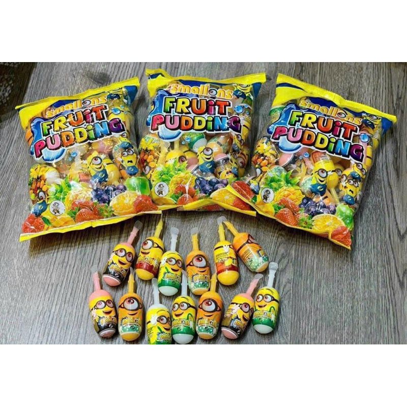 Thạch trái cây Fruit Pudding Minion túi 35g x 24 cái
