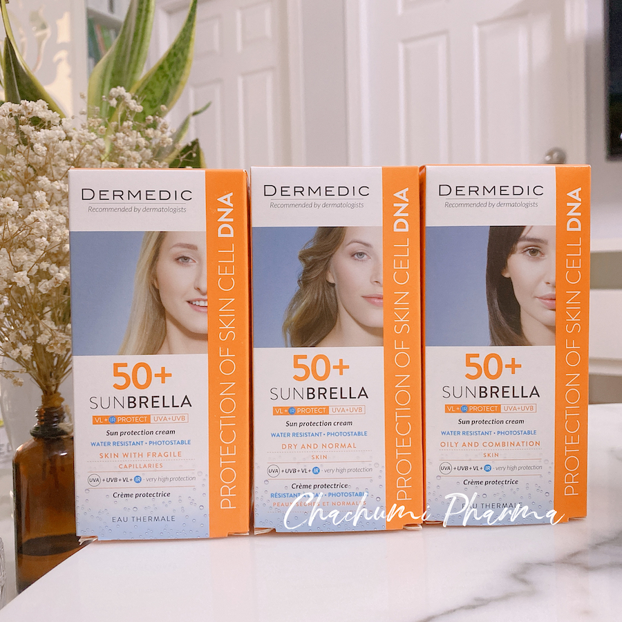 Kem Chống Nắng Dermed Cho Da Thường Đến Khô SUNBRELLA Sun Protection Cream Dry and Normal Skin SPF 50+ 50ml