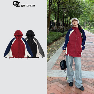 Áo khoác Nike cao cấp chính hãng nam nữ chất dù 2 lớp form rộng unisex chống gió form rộng GZ722