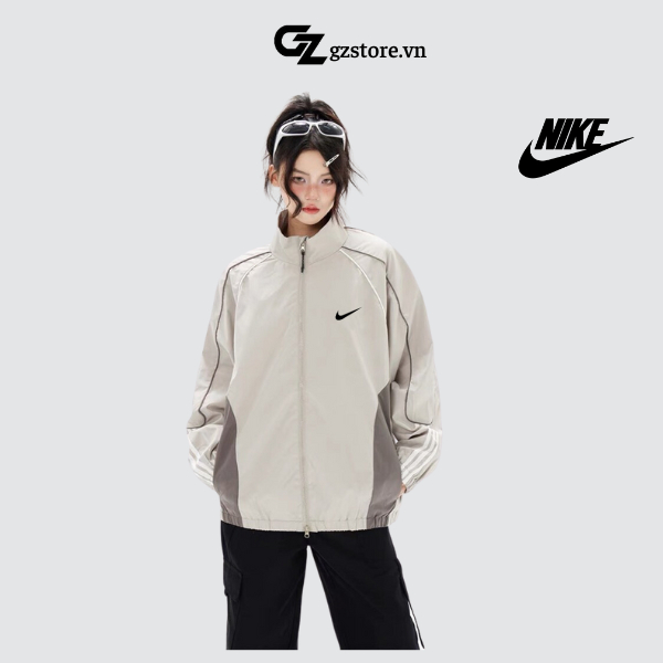 Áo khoác dù Nike cao cấp đôi nam nữ phong cách unisex chất dù 2 lớp dày dặn form rộng hàng chính hãng GZ288
