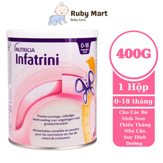 [ Date 5/25 ]Sữa Bột Nutricia Infatrini Đức Lon 400g Dành Cho Các Bé Sinh Non, Sinh Thiếu Tháng, Nhẹ Cân, Suy Dinh Dưỡng