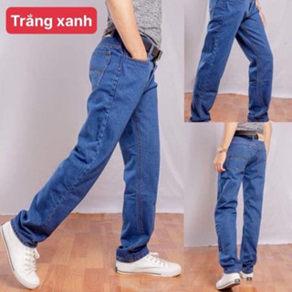 Quần jeans nam ống suông, quần bò nam trung niên ống đứng cao cấp