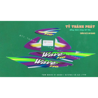 Tem Wave 2001 Xanh ĐB ( Xương cá GZ ) ( 1 Bộ )