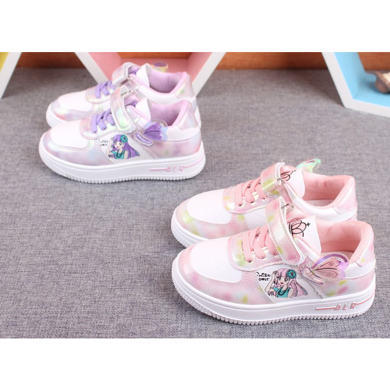 Giày Thể Thao Trẻ Em Thời Trang Hàn Quốc Tiểu Thư Xinh Xắn Cánh Tiên Size 26-37