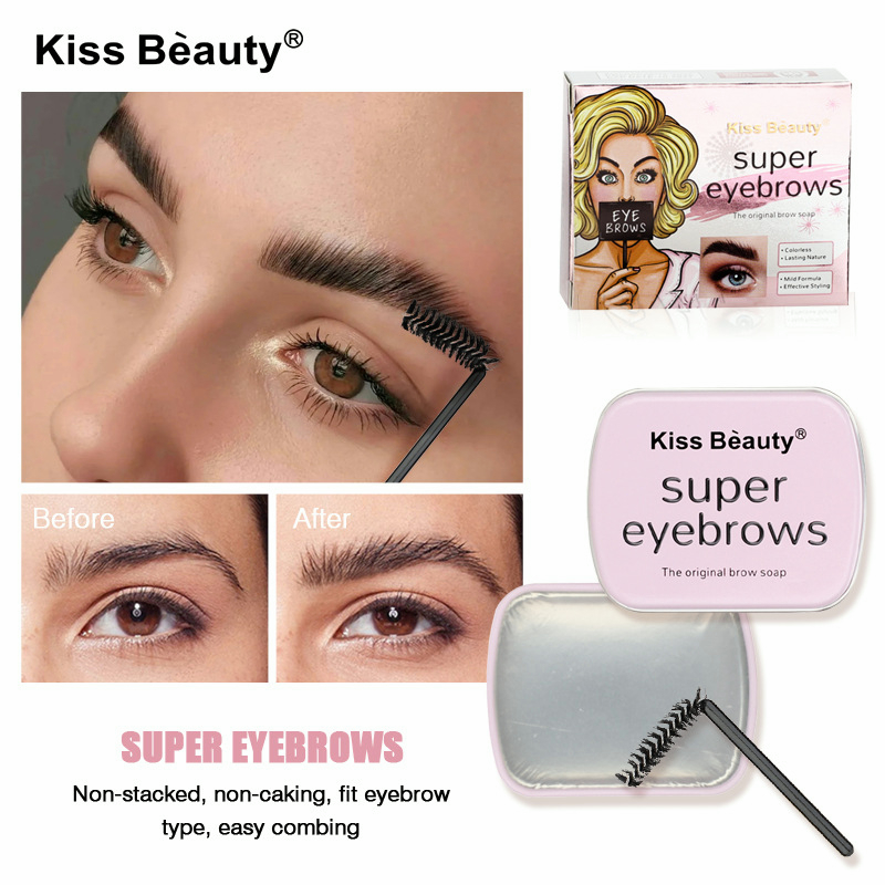 Sáp gel trang điểm chân mày KISS BEAUTY 3D chống nước và lâu trôi màu