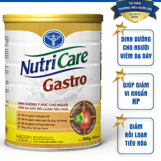 Sữa bột Nutricare Gastro dinh dưỡng y học cho người viêm dạ dày lon 900g