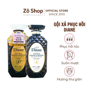 Set gội xả diane phục hồi hư tổn moist diane extra damage repair 450ml