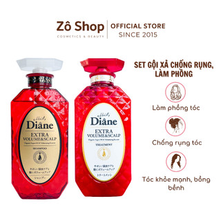 Set Gội Xả Diane Chống Rụng, Làm Phồng Tóc - Moist Diane Extra Volume & Scalp (450ml)