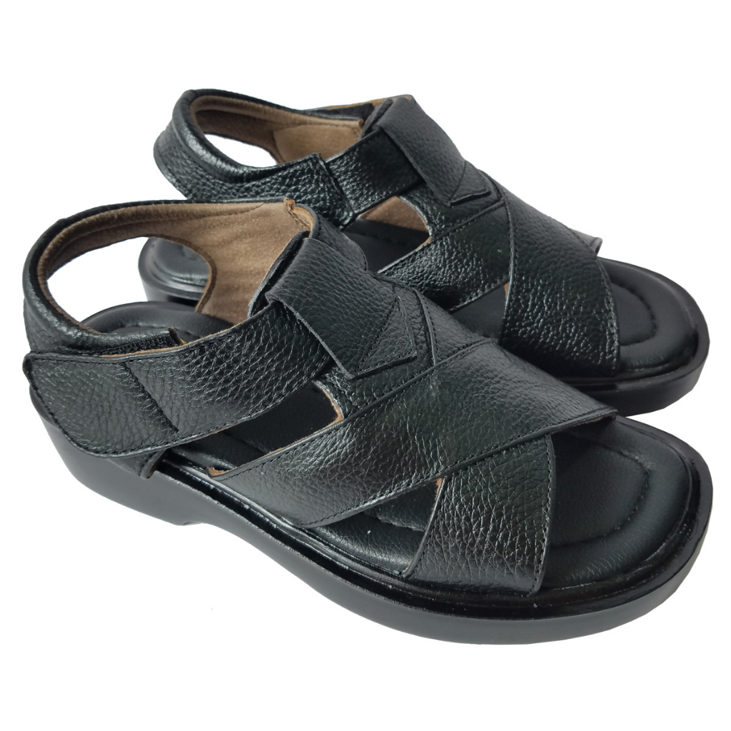 Giày Sandal Nam Trung Niên BIGBEN Da Bò Thật Cao 4 Phân SDB121