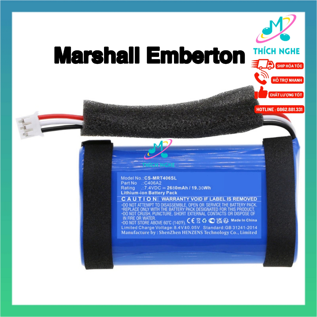 Pin Marshall Emberton - Thay pin loa Marshall Emberton - pin thay loa Marshall Emberton - Thích Nghe Nhạc