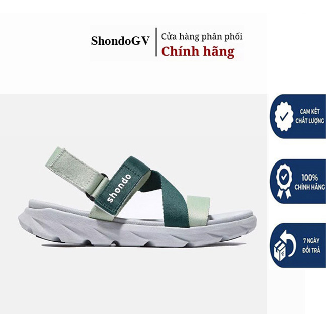 Giày Sandal Shondo đế xám ombre xanh lá F6S2140