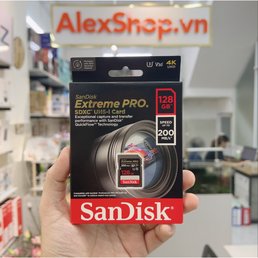 Thẻ nhớ SDXC SanDisk Extreme Pro U3 V30 64GB-128GB-256GB 200MB/s