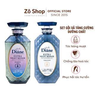 Set Gội Xả Diane Phục Hồi, Tăng Cường Dưỡng Chất Moist Diane Extra Night Repair 450ml