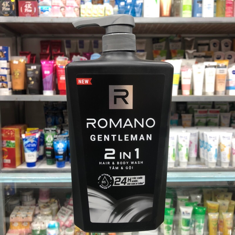 Dầu Tắm Gội 2 Trong 1 Dành Cho Nam Romano Classic 650g