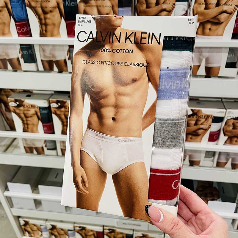 Set 4 quần lót nam Calvin Klein Cotton Classic Fit Brief, White/Multi