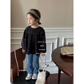 𝒀𝑰𝒀𝑨𝒀𝑨 𝑲𝑰𝑫𝑺 (3718)(3670) - Áo ren bé gái kết hợp quần jeans loe basic