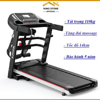 Máy chạy bộ điện tại nhà A7N-AB, Máy chạy bộ cao cấp tốc độ 14km có tặng đai massage và 2 tạ tay