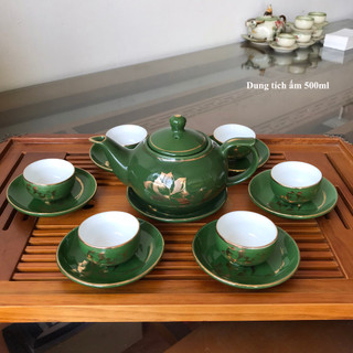 Bộ ấm chén uống trà, bộ ấm chén bát tràng cao cấp đa dáng