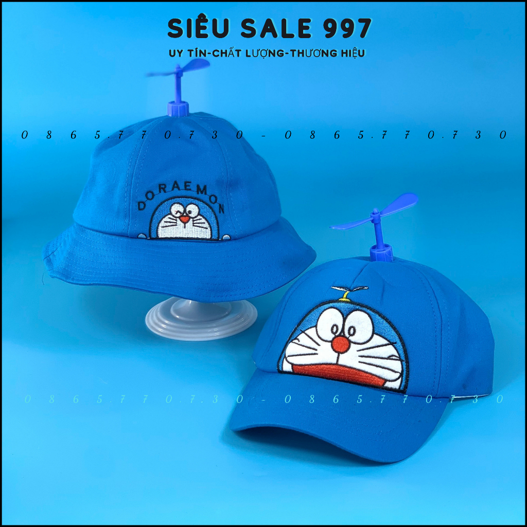 COMBO 2 CÁI NÓN KẾT+VÀNH DORAEMON CHONG CHÓNG CHO BÉ 2-6T THỜI TRANG TRẺ EM SIÊU DỂ THƯƠNG