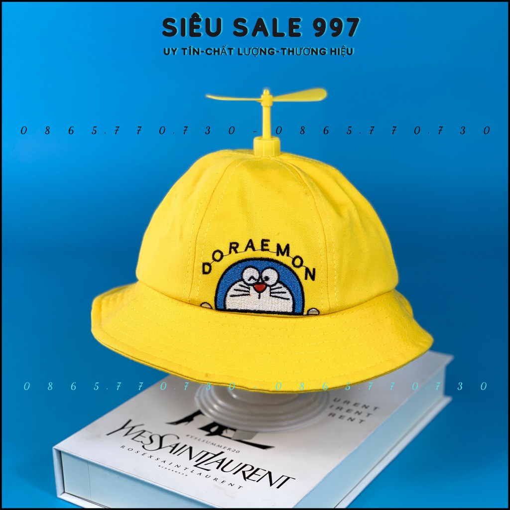 COMBO 2 CÁI NÓN KẾT+VÀNH DORAEMON CHONG CHÓNG CHO BÉ 2-6T THỜI TRANG TRẺ EM SIÊU DỂ THƯƠNG