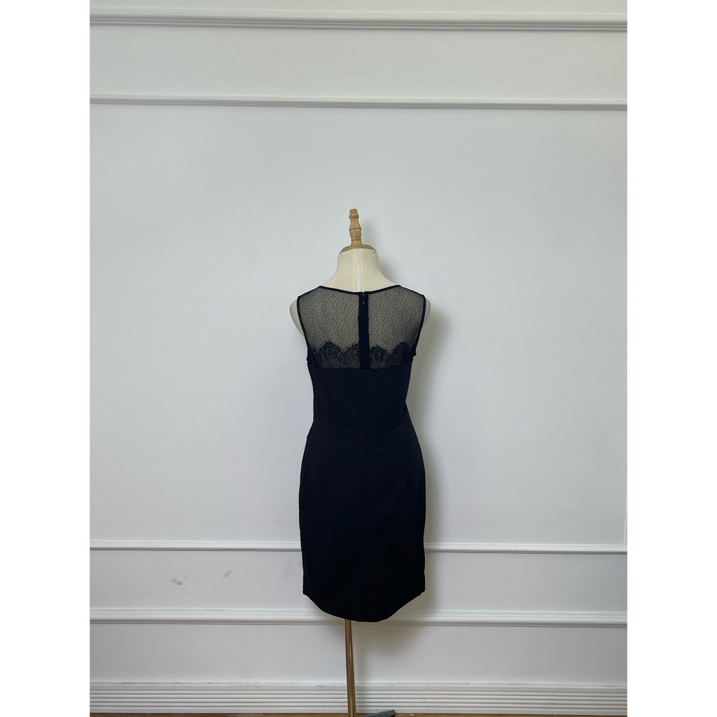 V2801 Váy NEM NEW Hàng hiệu chính hãng thời trang nữ màu đen size 8 Secondhand thanh lý ký gửi