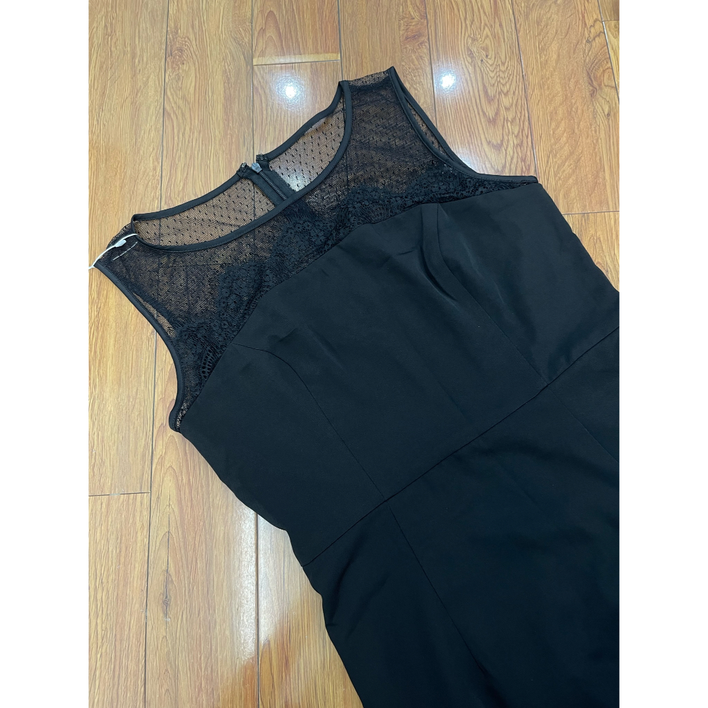 V2801 Váy NEM NEW Hàng hiệu chính hãng thời trang nữ màu đen size 8 Secondhand thanh lý ký gửi