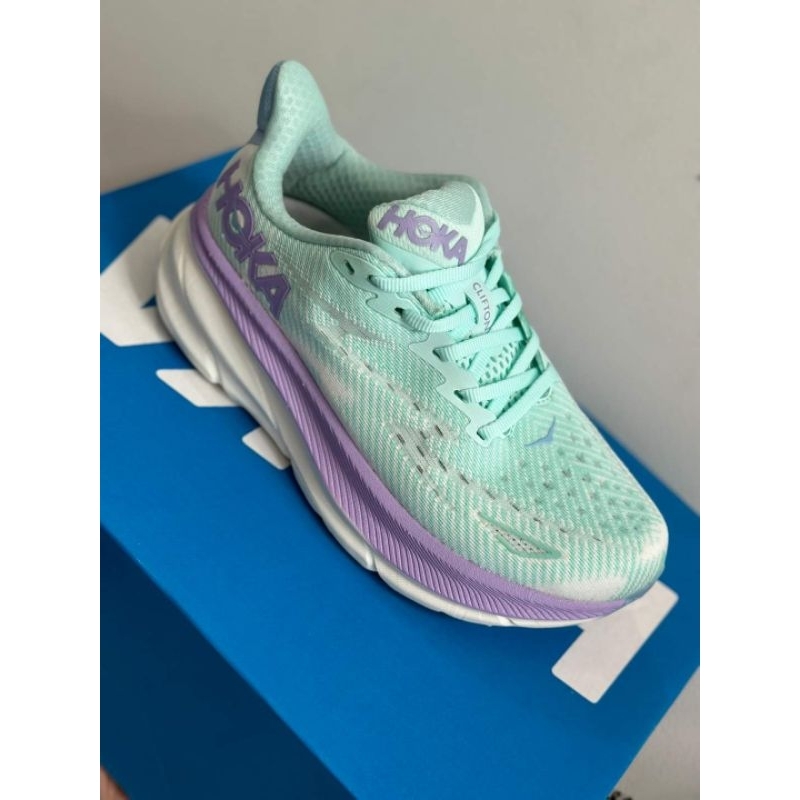 Giày Running Chạy Bộ Nữ Hoka Clifton 9 1127896-SOLM - Tặng Kèm Tất Xịn