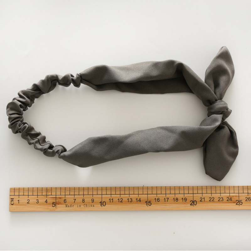 Băng đô unisex nữ, Bờm tóc chất cotton khô dày dặn hoạ tiết trơn phối nơ phong cách dẽ thương đơn giản - Mã BD015