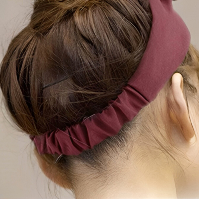 Băng đô unisex nữ, Bờm tóc chất cotton khô dày dặn hoạ tiết trơn phối nơ phong cách dẽ thương đơn giản - Mã BD015