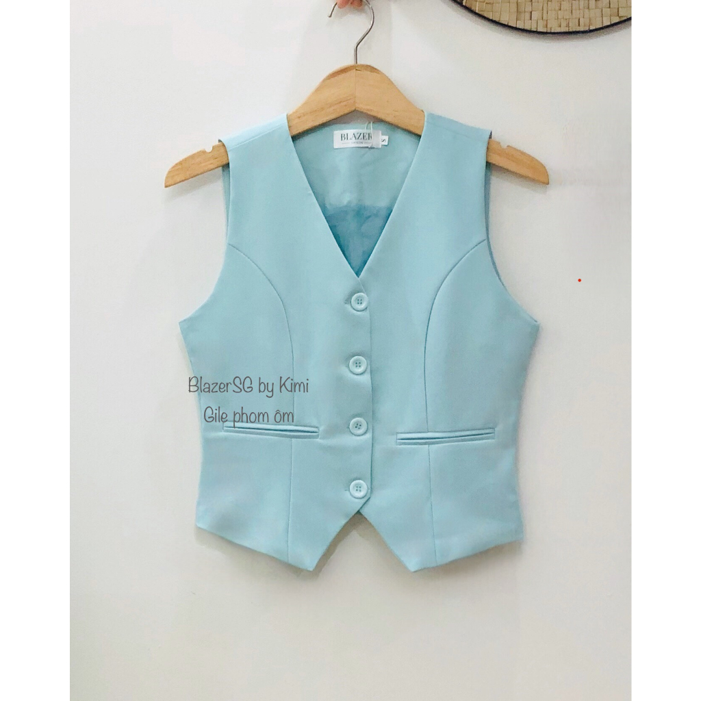 Set Bộ Gile Màu Trendy - Gile Nữ Hàng Chuẩn Phom Ôm Tôn Dáng - BLA23003