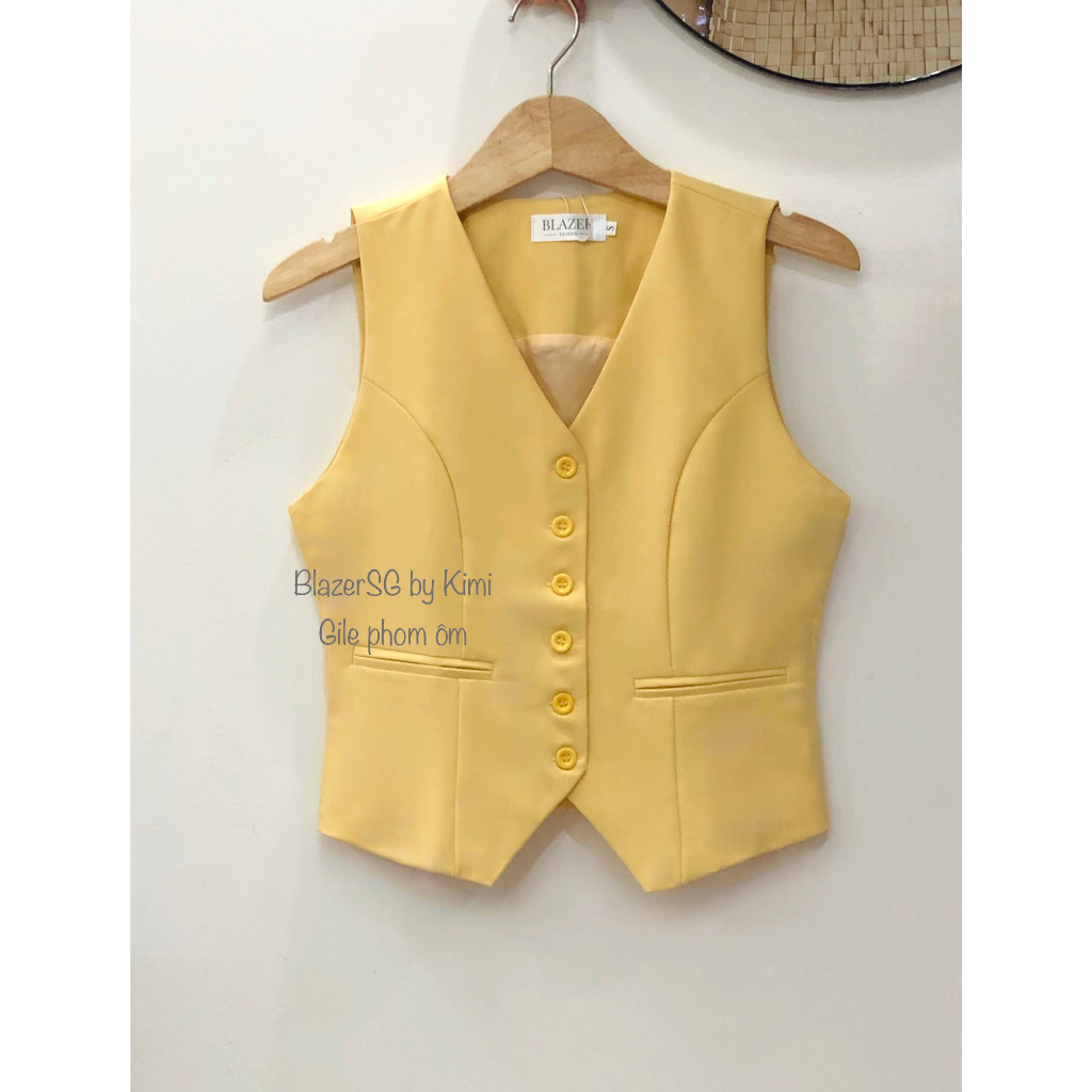 Set Bộ Gile Màu Trendy - Gile Nữ Hàng Chuẩn Phom Ôm Tôn Dáng - BLA23003