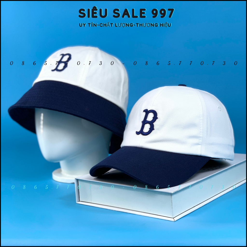 COMBO 1 CẶP 2 NÓN CHỮ B PHỐI MÀU,  THỜI TRANG CAO CẤP