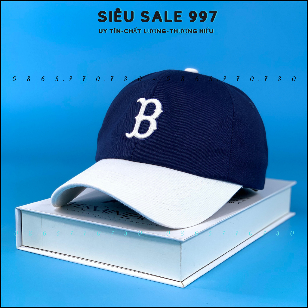 COMBO 1 CẶP 2 NÓN CHỮ B PHỐI MÀU,  THỜI TRANG CAO CẤP