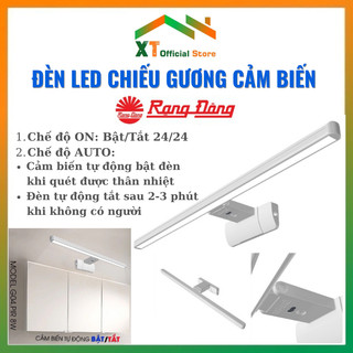 Đèn led chiếu gương cảm biến rạng đông 8w g04 pir, đèn soi gương nhà tắm trang điểm