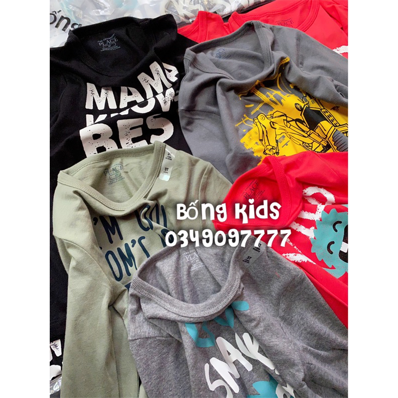 Áo Thu Bé Trai & Bé Gái In Hình Place