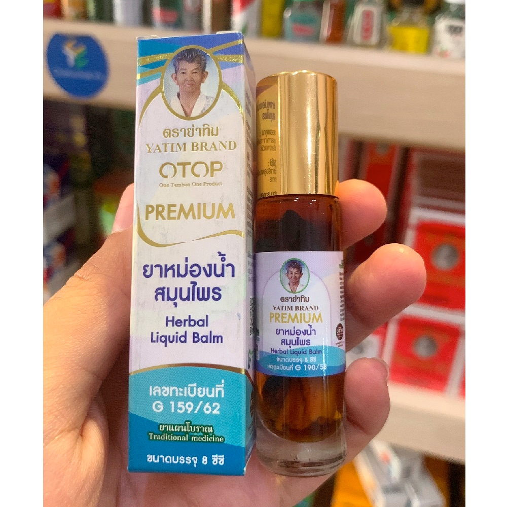 Dầu lăn 30 vị thảo dược Thái Lan, dầu lăn OTOP Herbal Liquid Balm Yatim Brand