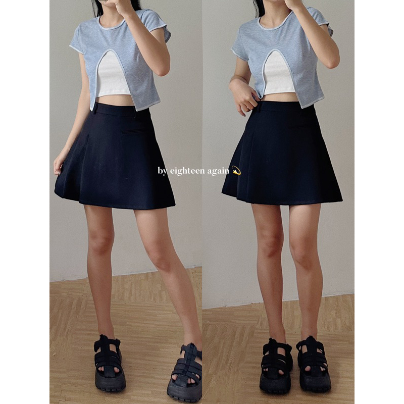 Áo croptop Liu Top 18made ✿ 𝐁𝐲 𝐄𝐢𝐠𝐡𝐭𝐞𝐞𝐧 𝐀𝐠𝐚𝐢𝐧
