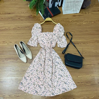 đầm hoa dáng dài size m l