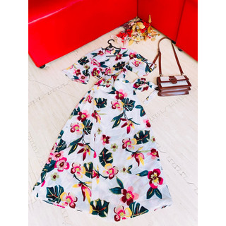 đầm hoa dáng dài size m l
