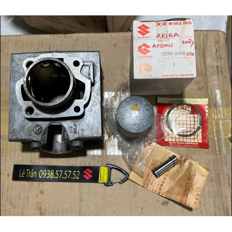 lòng 110 zin tồn + piston zin tồn cho xe xipo110,akira110