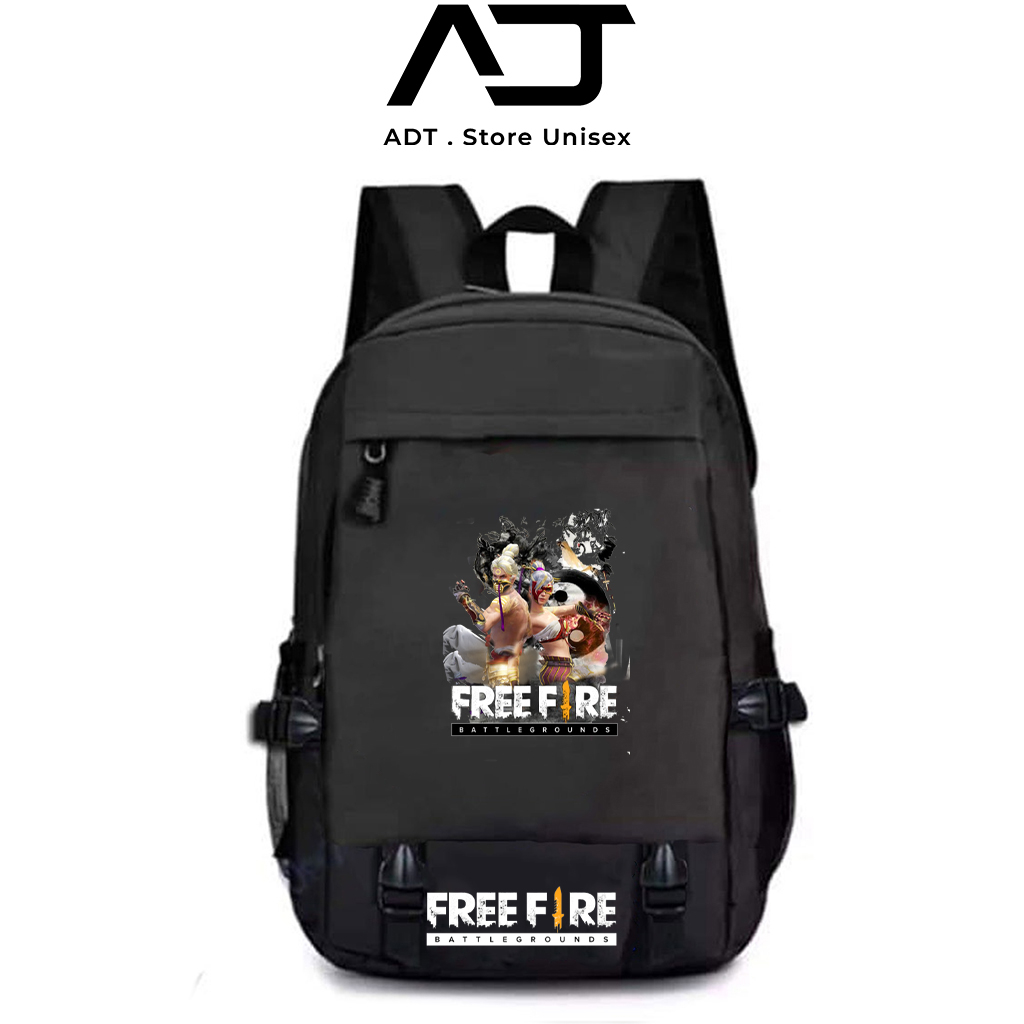 Mẫu cặp free fire in hình quỷ dạ xoa , balo freefire in 3D rank thách đấu, rank huyền thoại