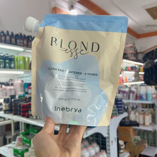 Bột tẩy xanh INEBRYA 500ml nâng tone cực mạnh không gây hư hại tóc 500ML